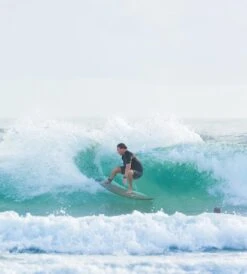 Bom Bora Kids Softboard - 5'7 Olive Green -Ride The Board 0H0A4579