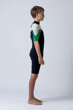 Classic Boys 2/2 Back Zip Springsuit - Green 13 Classic Boys 2/2 Back Zip Springsuit - Green -Ride The Board COA 0001 WetsuitStillSelects 103