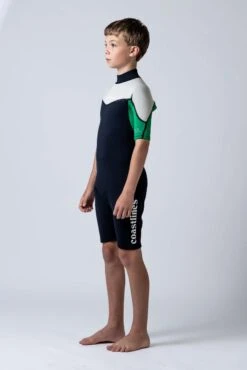 Classic Boys 2/2 Back Zip Springsuit - Green 15 Classic Boys 2/2 Back Zip Springsuit - Green -Ride The Board COA 0001 WetsuitStillSelects 106