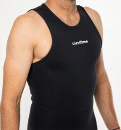 Classic Mens 2/2 Back Zip Sleeveless Long John Wetsuit -Ride The Board Classicmens2 2backziplongjohn D1