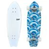 32" CRUISER SKATEBOARD - BLUE WAVE 2 32" CRUISER SKATEBOARD - BLUE WAVE -Ride The Board Island White Skate