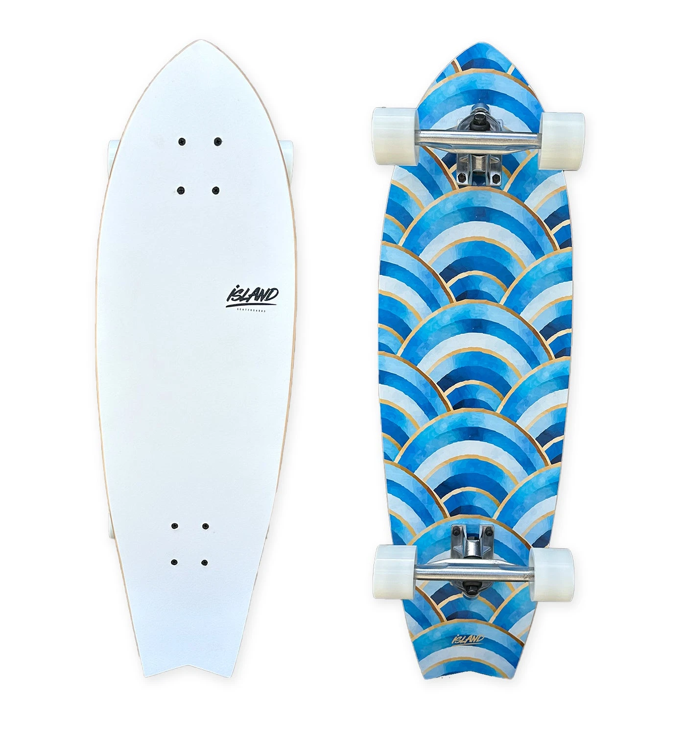 32" CRUISER SKATEBOARD - BLUE WAVE 3 32" CRUISER SKATEBOARD - BLUE WAVE
