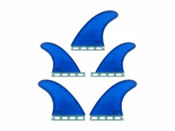 AQSS Single Tab 5 Fin Set - Cobalt Blue Honeycomb
