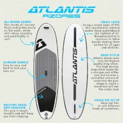 Atlantis Azores Inflatable SUP - 10'2 Grey -Ride The Board atlantisazores 5f099c81 e547 43e2 b876 73415833f140