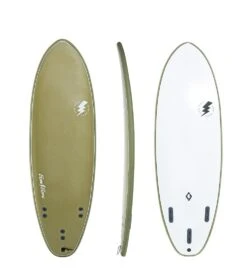 Bom Bora Kids Softboard - 5'7 Olive Green
