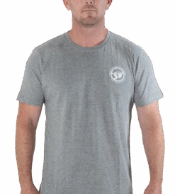 RAINBOW SURFBOARD WAREHOUSE T-SHIRT - GREY